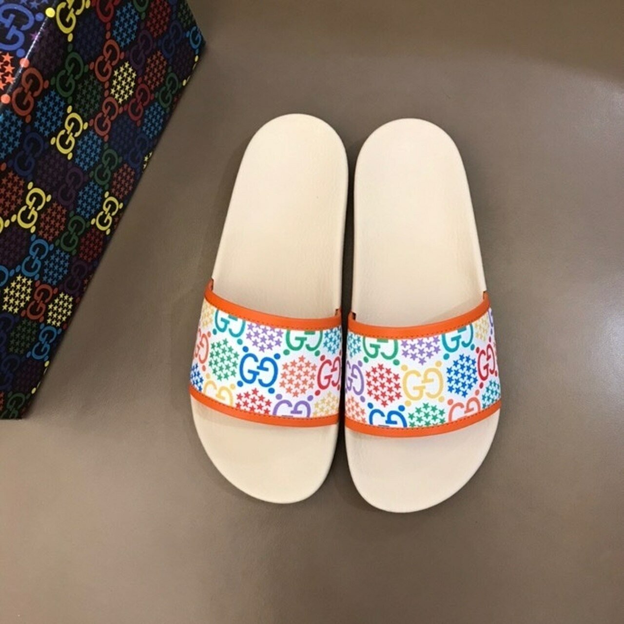 Gucci Psychedelic Butterfly Slide Sandals Spring/Summer 2020 Collection, White Women Shoes