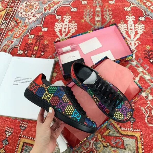 Gucci Psychedelic Sneakers ?610086Spring/Summer 2020 Collection, Black Women Shoes