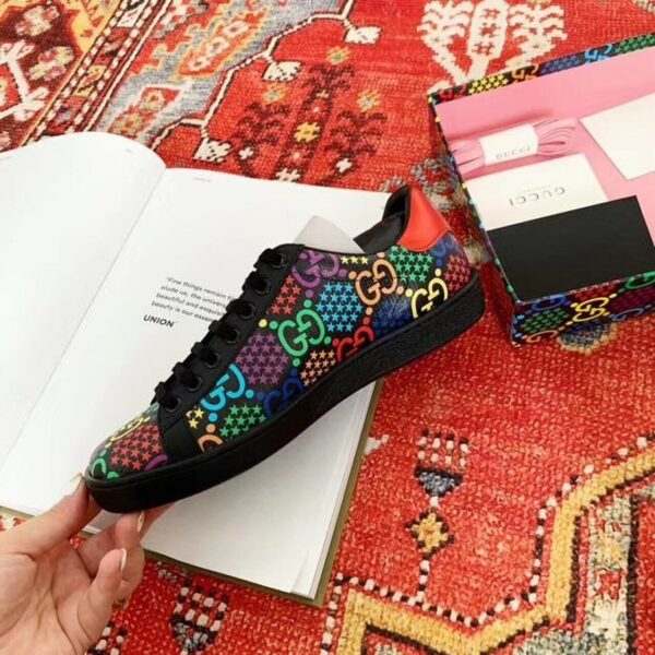 Gucci Psychedelic Sneakers ?610086Spring/Summer 2020 Collection, Black Women Shoes - Image 6
