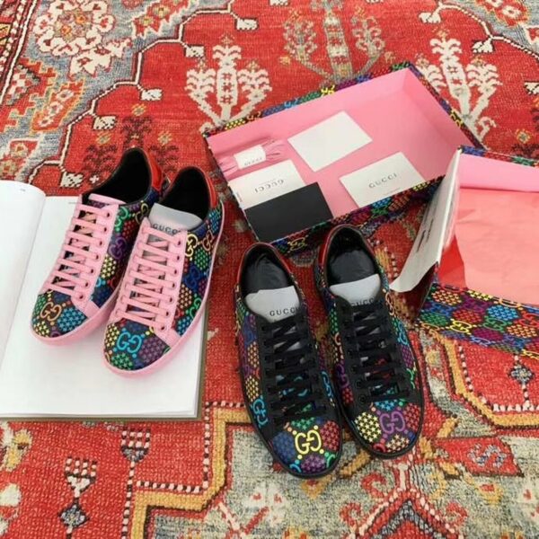 Gucci Psychedelic Sneakers ?610086Spring/Summer 2020 Collection, Black Women Shoes - Image 10