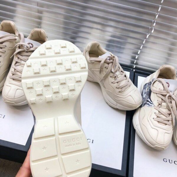 Gucci Rhyton Cat Unisex Dad SneakersSpring/Summer Collection Off White Women Shoes - Image 5