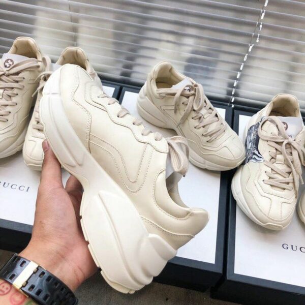 Gucci Rhyton Cat Unisex Dad SneakersSpring/Summer Collection Off White Women Shoes - Image 3