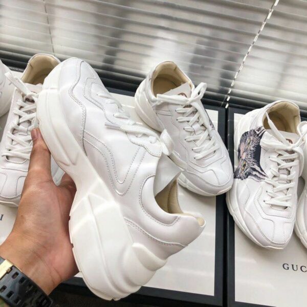 Gucci Rhyton Cat Unisex Dad SneakersSpring/Summer Collection White Women Shoes - Image 8