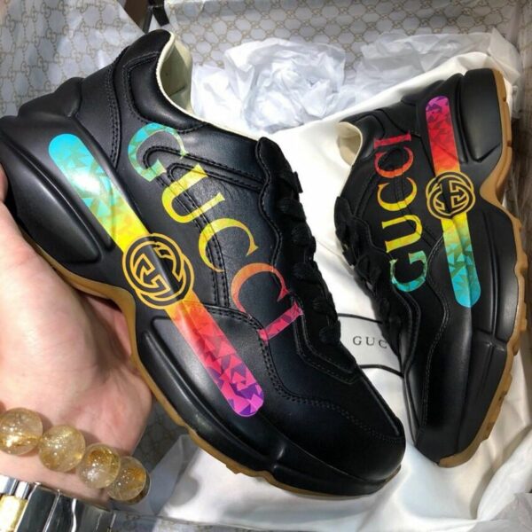 Gucci Rhyton Dad Sneakers ??552851Spring/Summer 2019 Collection, Black Women Shoes - Image 4