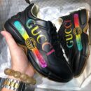 Gucci Rhyton Dad Sneakers ??552851Spring/Summer 2019 Collection, Black Women Shoes