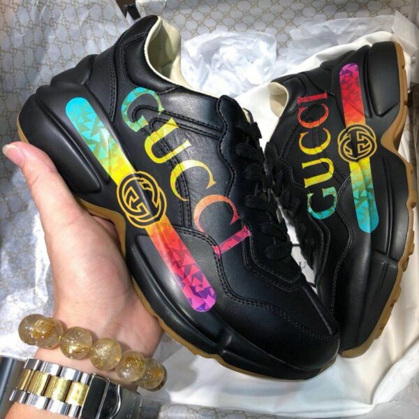 Gucci Rhyton Dad Sneakers ??552851Spring/Summer 2019 Collection, Black Women Shoes - Image 3
