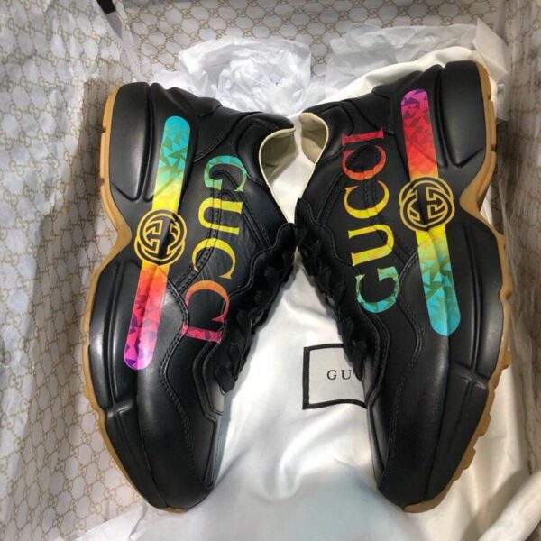 Gucci Rhyton Dad Sneakers ??552851Spring/Summer 2019 Collection, Black Women Shoes