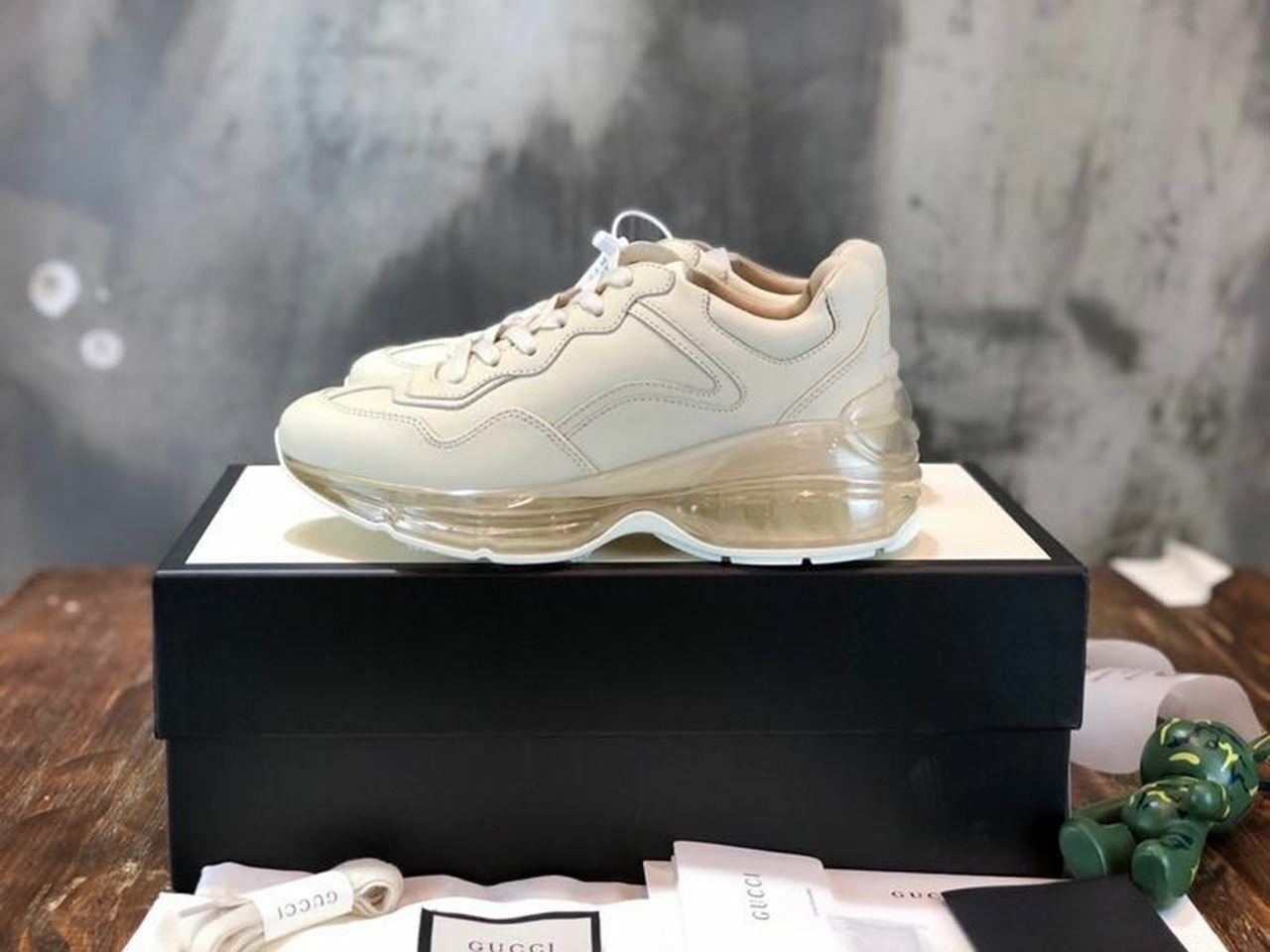 Gucci Rhyton Dad Transparent Sole SneakersSpring/Summer 2020 Collection, White Women Shoes