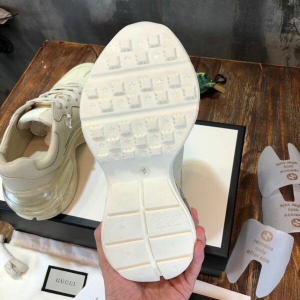 Gucci Rhyton Dad Transparent Sole SneakersSpring/Summer 2020 Collection, White Women Shoes - Image 7