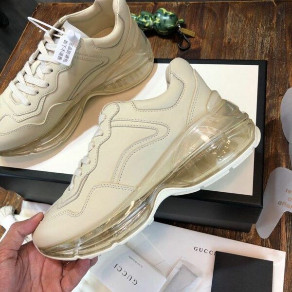 Gucci Rhyton Dad Transparent Sole SneakersSpring/Summer 2020 Collection, White Women Shoes - Image 9