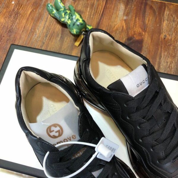 Gucci Rhyton Dad Transparent Sole SneakersSpring/Summer Collection Black Women Shoes - Image 8