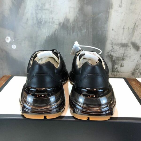Gucci Rhyton Dad Transparent Sole SneakersSpring/Summer Collection Black Women Shoes - Image 3