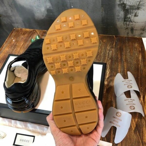 Gucci Rhyton Dad Transparent Sole SneakersSpring/Summer Collection Black Women Shoes - Image 5