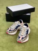 Gucci Rhyton Dad Unisex Sneakers 619891 Spring/Summer 2020 Collection, Beige/Ebony Women Shoes