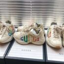 Gucci Rhyton Glitter Logo Unisex Dad SneakersSpring/Summer Collection Off White/Multicolor Women Shoes