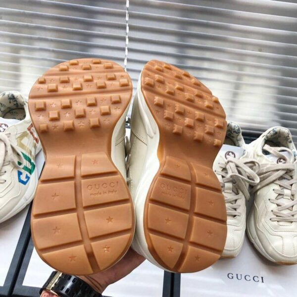 Gucci Rhyton Glitter Logo Unisex Dad SneakersSpring/Summer Collection Off White/Multicolor Women Shoes - Image 3