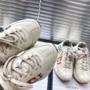 Gucci Rhyton Glitter Logo Unisex Dad SneakersSpring/Summer Collection Off White/Multicolor Women Shoes