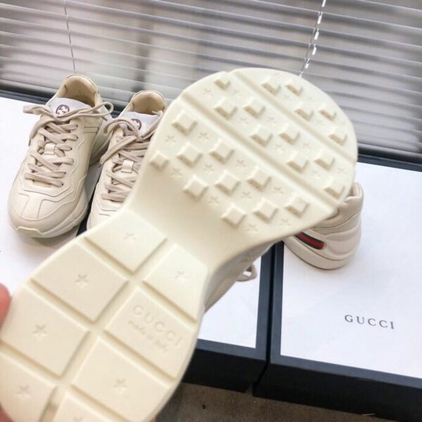 Gucci Rhyton Gucci Logo Unisex Dad SneakersSpring/Summer Collection Off White Women Shoes - Image 3