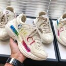 Gucci Rhyton Gucci Logo Unisex Dad SneakersSpring/Summer Collection Off White Women Shoes