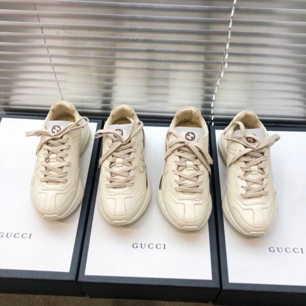 Gucci Rhyton Gucci Logo Unisex Dad SneakersSpring/Summer Collection Off White Women Shoes - Image 8