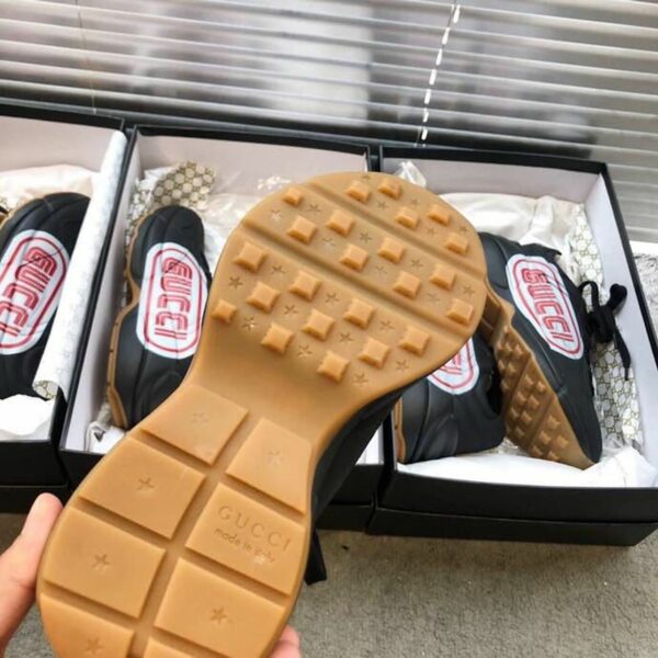 Gucci Rhyton Gucci Stamp Unisex Dad Sneakers 524991Spring/Summer 2019 Collection, Black Women Shoes - Image 8