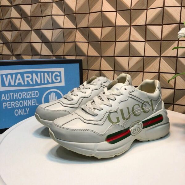 Gucci Rhyton Logo Dad Sneakers 528892Spring/Summer 2019 Collection, White Women Shoes - Image 5