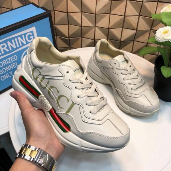 Gucci Rhyton Logo Dad Sneakers 528892Spring/Summer 2019 Collection, White Women Shoes - Image 6