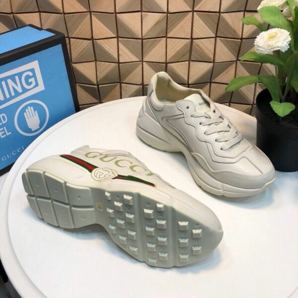 Gucci Rhyton Logo Dad Sneakers 528892Spring/Summer 2019 Collection, White Women Shoes - Image 4