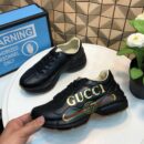 Gucci Rhyton Logo Dad Sneakers 552851Spring/Summer 2019 Collection, Black Women Shoes