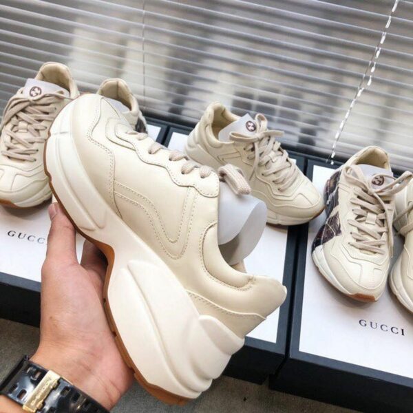 Gucci Rhyton Panther Unisex Dad Sneakers ??524991Spring/Summer 2019 Collection, Off White/Black Women Shoes - Image 5