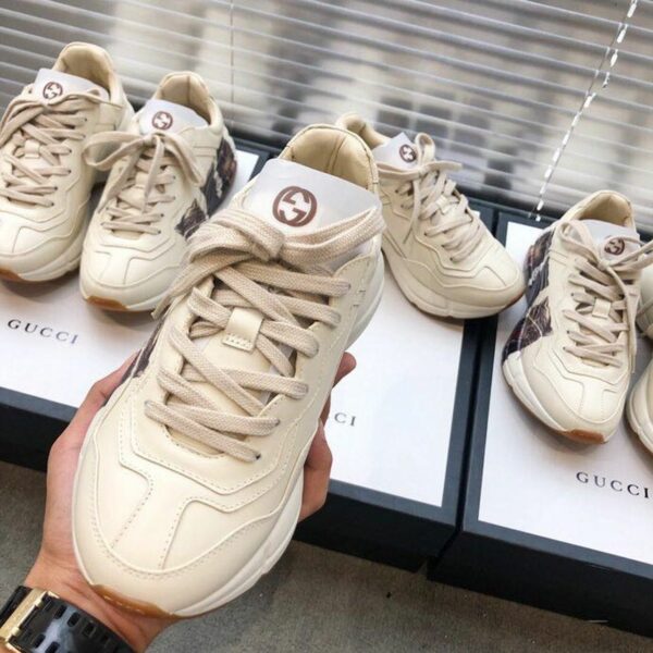 Gucci Rhyton Panther Unisex Dad Sneakers ??524991Spring/Summer 2019 Collection, Off White/Black Women Shoes - Image 2