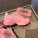 Gucci Rhyton Sneakers with Eye 576963Spring/Summer 2019 Collection, Pink Women Shoes