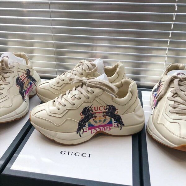 Gucci Rhyton Unicorn Unisex Dad Sneakers ??524991Spring/Summer 2019 Collection, Off White Women Shoes - Image 7