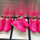 Gucci Rhyton Unisex Dad Sneakers ??524991Spring/Summer 2019 Collection, Neon Pink Women Shoes