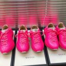 Gucci Rhyton Unisex Dad Sneakers ??524991Spring/Summer 2019 Collection, Neon Pink Women Shoes