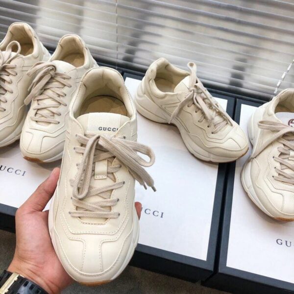 Gucci Rhyton Unisex Dad Sneakers 524991Spring/Summer 2019 Collection, White Women Shoes - Image 5