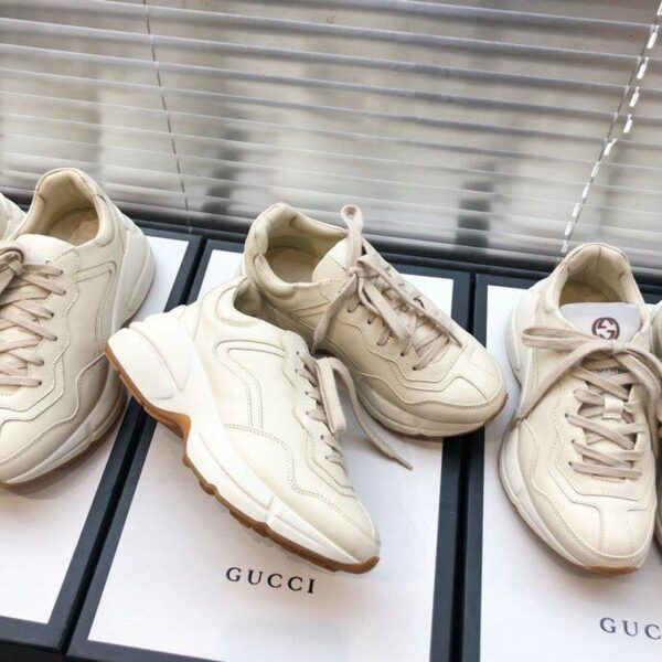 Gucci Rhyton Unisex Dad Sneakers 524991Spring/Summer 2019 Collection, White Women Shoes - Image 8