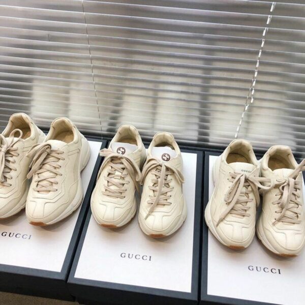 Gucci Rhyton Unisex Dad Sneakers 524991Spring/Summer 2019 Collection, White Women Shoes - Image 3