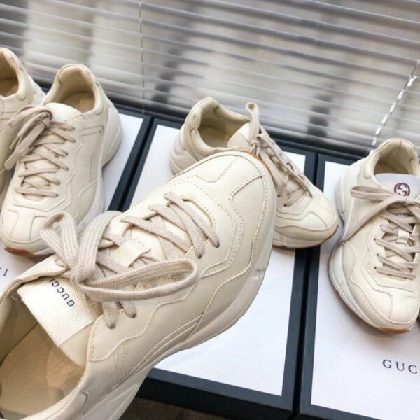 Gucci Rhyton Unisex Dad Sneakers 524991Spring/Summer 2019 Collection, White Women Shoes - Image 9