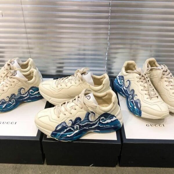 Gucci Rhyton Wave Unisex Dad SneakersSpring/Summer Collection Off White Women Shoes - Image 6