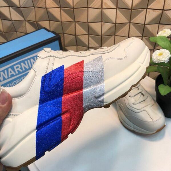 Gucci Rhyton Web Print Dad Sneakers ???523535Spring/Summer 2019 Collection, Off White Women Shoes - Image 5