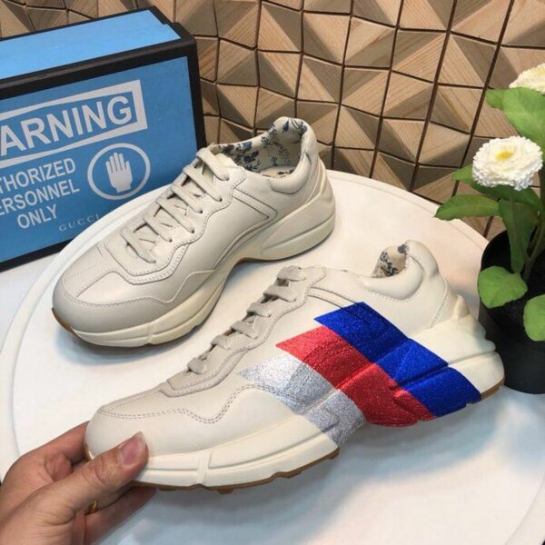 Gucci Rhyton Web Print Dad Sneakers ???523535Spring/Summer 2019 Collection, Off White Women Shoes - Image 7