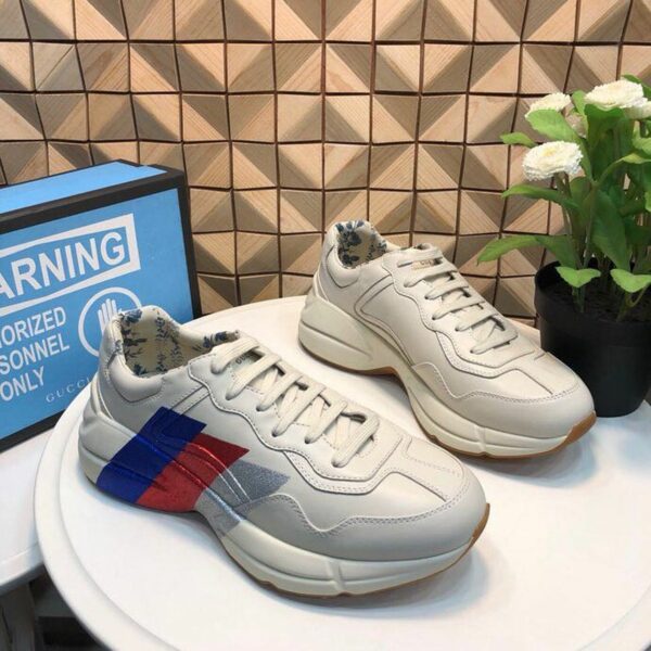 Gucci Rhyton Web Print Dad Sneakers ???523535Spring/Summer 2019 Collection, Off White Women Shoes