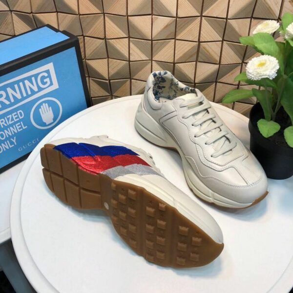 Gucci Rhyton Web Print Dad Sneakers ???523535Spring/Summer 2019 Collection, Off White Women Shoes - Image 4