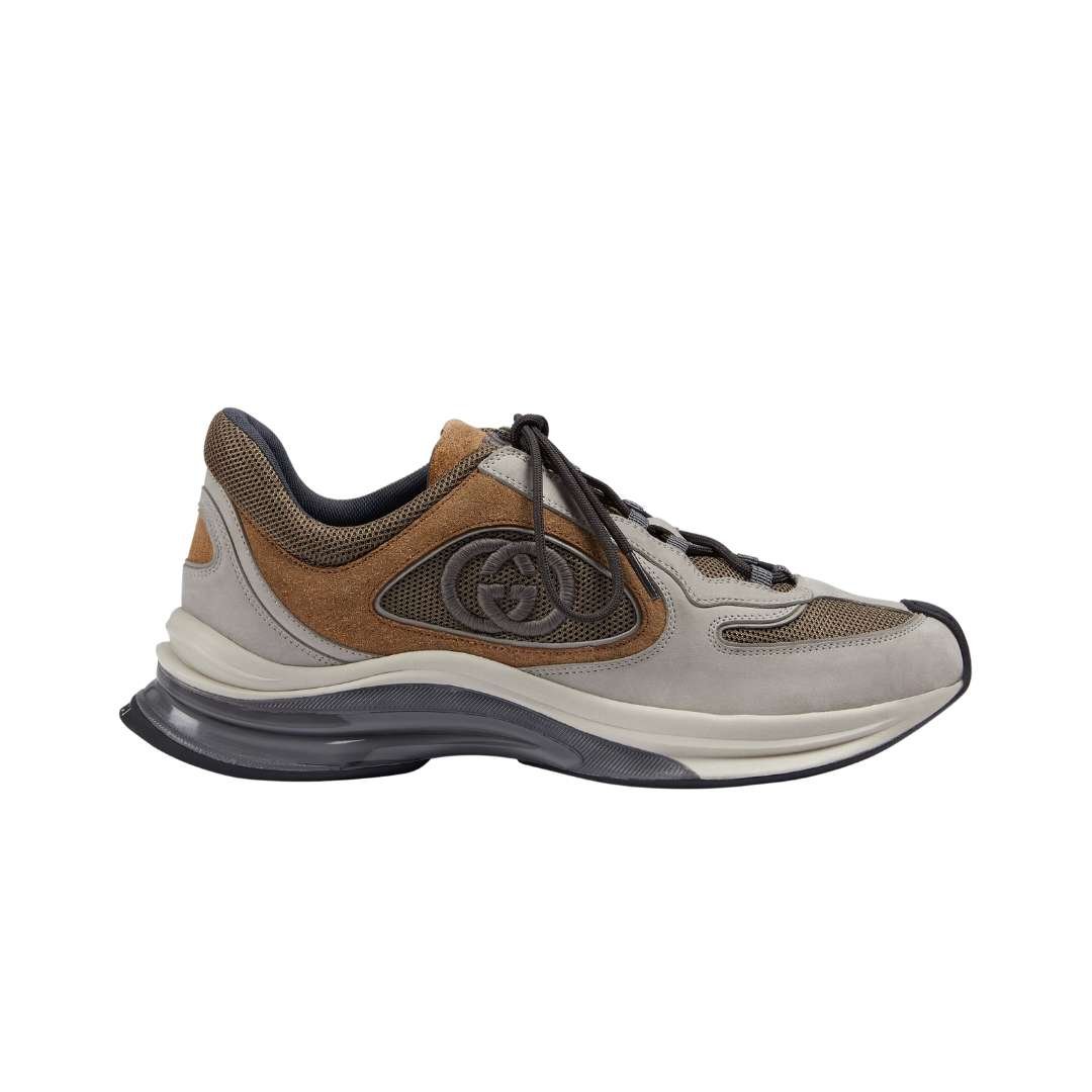 Gucci Run Sneaker Light Grey Suede
