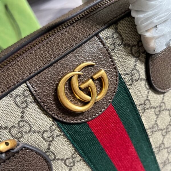 Gucci Savoy Small Beige And Ebony Bowling Tote 724654 - Image 5