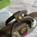 Gucci Savoy Small Beige And Ebony Bowling Tote 724654
