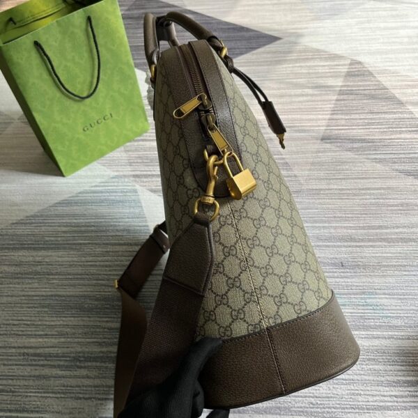 Gucci Savoy Small Beige And Ebony Bowling Tote 724654 - Image 3