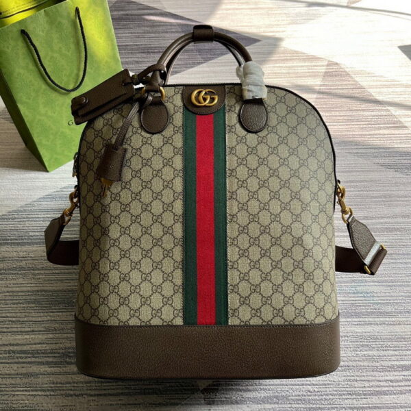 Gucci Savoy Small Beige And Ebony Bowling Tote 724654