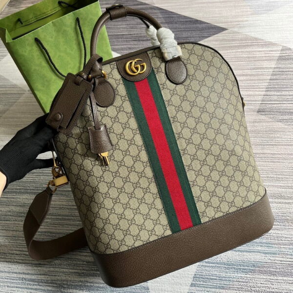 Gucci Savoy Small Beige And Ebony Bowling Tote 724654 - Image 4